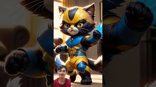 Wolverine X Cat #shorts #short #ai #wolverine #cat #avengers #marvel