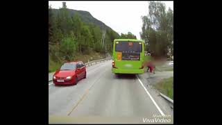 The innocent boy almost got killed by the big lorry