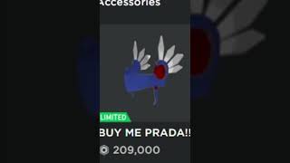 BUY ME PRADA!! #roblox #shorts #viral