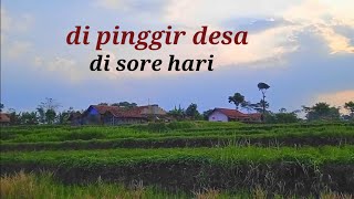 jalan jalan di sore hari kesawah  di suasana pedesaan#suasanapedesaan #sulingsunda #pemandangan