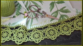 Lace Border Crochet on fabric | Vintage inspired project