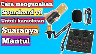 Cara Karaokean menggunakan Soundcard V8 & Ampli 5V suaranya nendang.