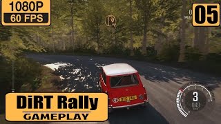 DiRT Rally gameplay walkthrough Part 5 - 1960s Baumholder, Germany - Waldaufstieg - Mini Cooper S