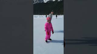 Ice skating at Lake Louise