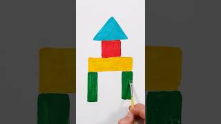 Toy Castle Acrylic Painting for Kids  #shorts #painting #art #shortsvideo