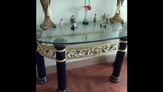 Custom Painted Half Moon Table. (Medium).Part3(Video).