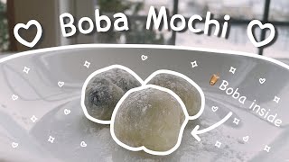 🧋Boba mochi🧋 recipe | 𝑚𝑖𝑛𝑖 ℎ𝑜𝑚𝑒 𝑐𝑎𝑓𝑒 | with soft music