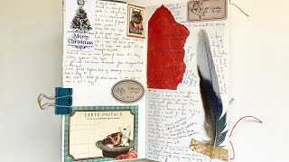 ASMR Junk journal TN flip through - Paper sounds, no talking