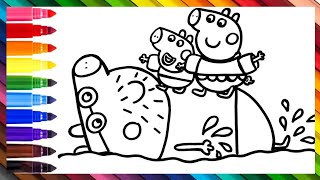 Dibujar y colorear a Peppa Pig  | Episodios completos de Peppa Pig |Dibujo Para Niños