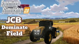 Farming Simulator 20 JCB tractor dominate field