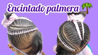 ENCINTADO PALMERA🌴/TRENZA CON KANEKALON A  LOS LADOS DE LA TRENZA  POSTIZA/RECOGIDO CON DONNA.