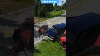 BeamNG Drive Realistic Freeway Crashes #24 #beamng #crashmoment #dangerousovertaking #speedaccident