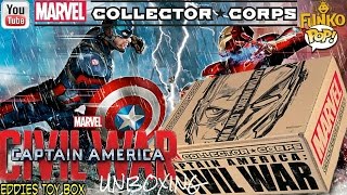 Funko Marvel Collector Corps - April 2016 - Captain America Civil War Unboxing!