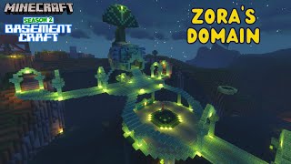 I built Zora's Domain from Breath of the Wild in Survival Minecraft!