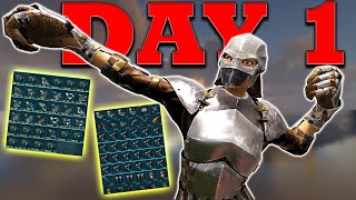 How a 40k hour tribe DOMINATES Day 1 - Ark Survival Evolved