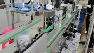 Automatic rotating secondary labeling machine line 自动旋转二次贴标机