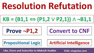 6. Prove Statement Resolution Refutation  Propositional Logic Artificial Intelligence  Mahesh Huddar