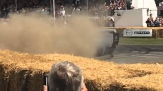 Lewis Hamilton donuts at Goodwood Festival of Speed 2014