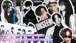 [unbox] ENHYPEN UNSEEN EXHIBITION mini haul - mic keyring - photocard - 160 pages catalog photobook