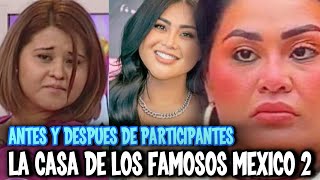 INCREÍBLE!! 😱 Asi lucían antes  los participantes de la casa de los famosos México 2da temporada