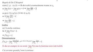 Domanda 19 - Regola di De L'Hospital sulla derivata del quoziente di due funzioni