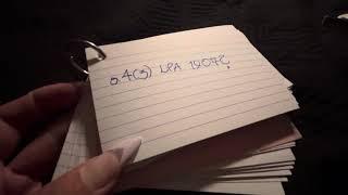 Reading You BORING Study Notes to Fall Asleep | ASMR | Softly Spoken | Paper Card Flipping