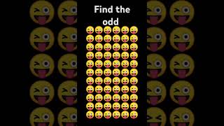 find the odd emoji 😝😝😝😝 brain challenge#YouTube shorts##puzzle shots# game#short video #crazy brain