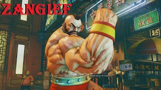 Street Fighter V ALL ZANGIEF Character Cutscenes Story Mode (Peter Beckman)