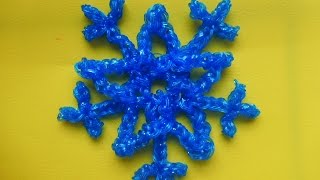 Schneeflocke Weihnachtsdeko Eiskristall Snowflake Weihnachten Loom Bands Anleitung