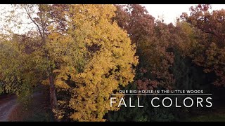 Property fall colors - aerial footage - our big house in the little woods