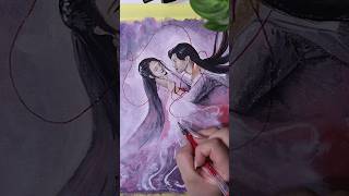 Ashes of love - Jin Mi & Xu Feng together at last -acrylic painting (Yang Zi Deng Lun) #ashesoflove