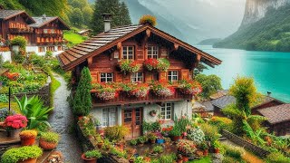 Switzerland - Rainy day in The most beautiful Villages in Switzerland - Brienz village