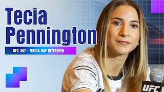 Tecia Pennington talks sharing UFC 307 fight card with wife Raquel Pennington