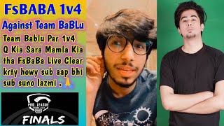 FsBABA Telling All Story 1v4 Against Team BABLU in Last Match | #PMPLFinals Finish | #PubgMobile