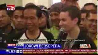 JOKOWI Adu Balap Sepeda Lawan Jorge Lorenzo MOTO GP JOKOWI Klaim MENANG