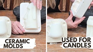 HOW to use ceramic Molds for CANDLES? #pottery #molds #candle