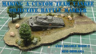 Making a Custom Team Yankee Objective Battle Marker - 1/100 Disabled BRDM-2 Diorama