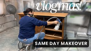 Vlogmas 2023 | Same Day MAKEOVER #extrememakeover #furnituremakeover #amazingfurniture