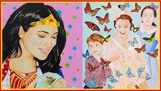 Artist Paints 'wondrous' Meghan Markle as Wonder Woman while Kate Middleton with butterflies