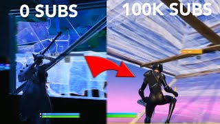 My Fortnite Progression: 0 to 100k Subscribers