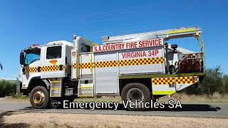 SA CFS trucks at Penfield scrub fire 4: Para BW10 CAFS, Virginia 34P, Dalkeith 14, & Gawler River 34