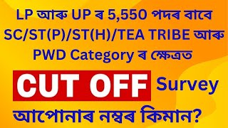 Assam TET LP and UP CUT OFF SURVEY 2024/আপোনাৰ নম্বৰ কিমান?