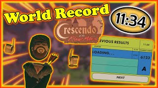 I got Crescendo Any% World Record. 11:34. Thankyou @BracketsRR