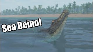 Deinosuchus In The Ocean!!! | The Isle Evrima Beta