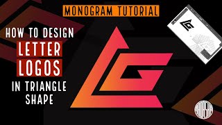 How to design your logo letters in Triangle shape easily | Monogram tutorial | Adobe illustrator TUT