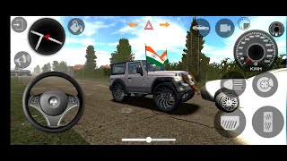 Indian Cars Simulator 3D (New Update) Rain 🌧 New update Modified White Mahindra Thar ||New update