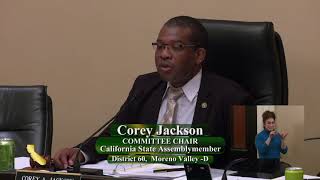 Assembly Member Dr. Corey Jackson Champions the Disability Community in Budget Hearing