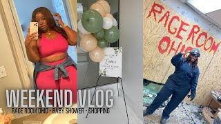 Old Weekend Vlogs | Baby Shower | Rage Room Ohio | Shopping, Always | Plus Size Vlogger | Quiara B