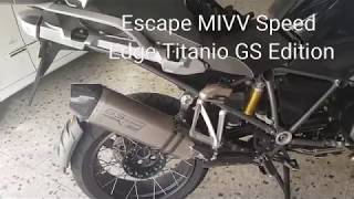 Escape MIVV Speed Edge Titanio vs BMW R1200GS original