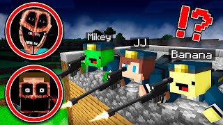 JJ and Mikey and Banana Kid Became FBI and Hunt Scary Mimics in Minecraft ! Maizen